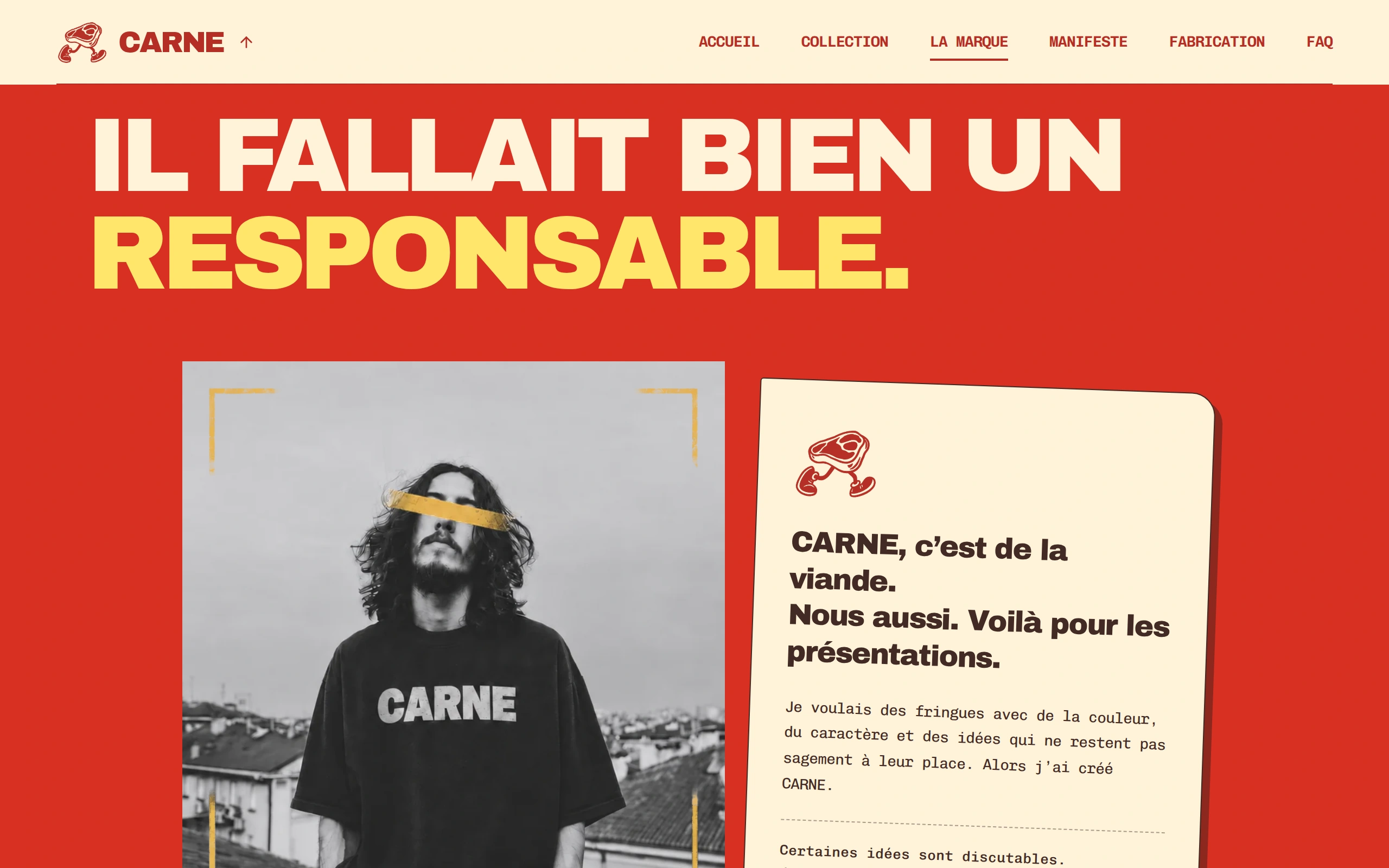 CARNE — La marque (écran)
