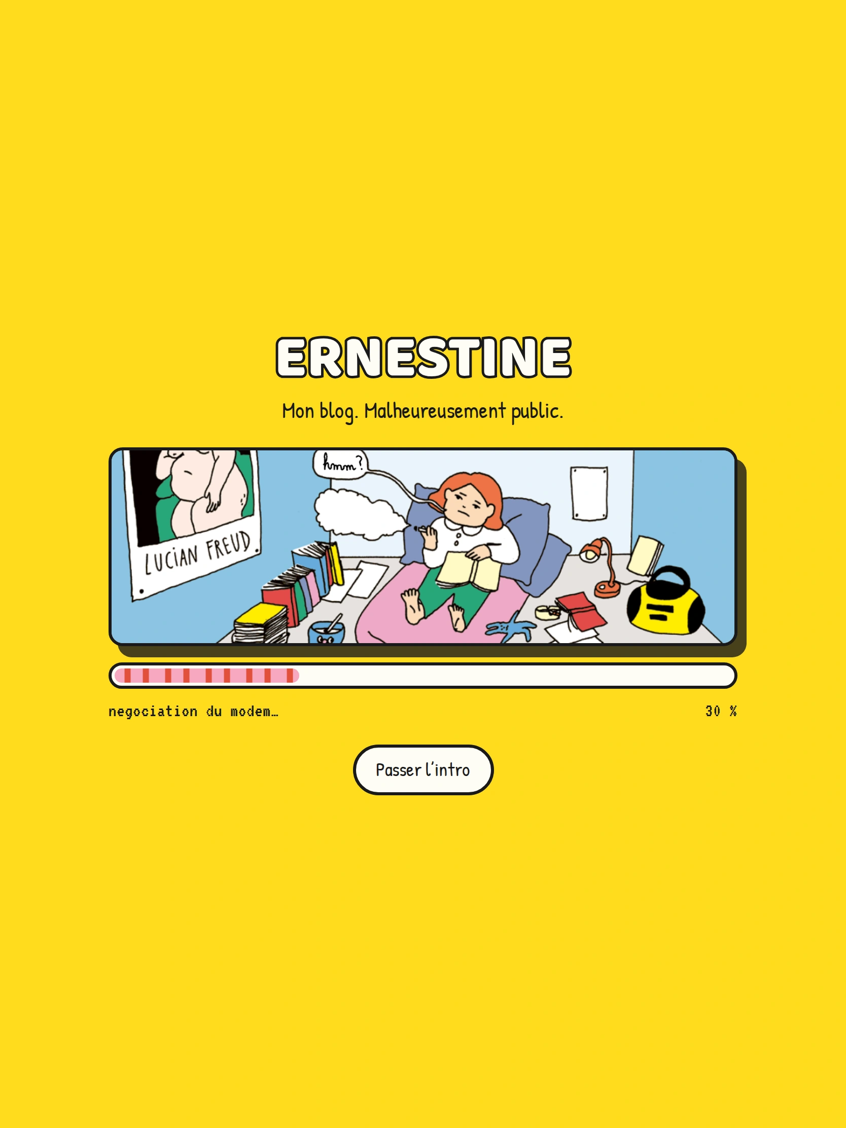 Ernestine — Écran de chargement (tablette)