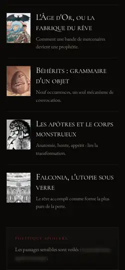 Berserkologie — vue 1 en mobile