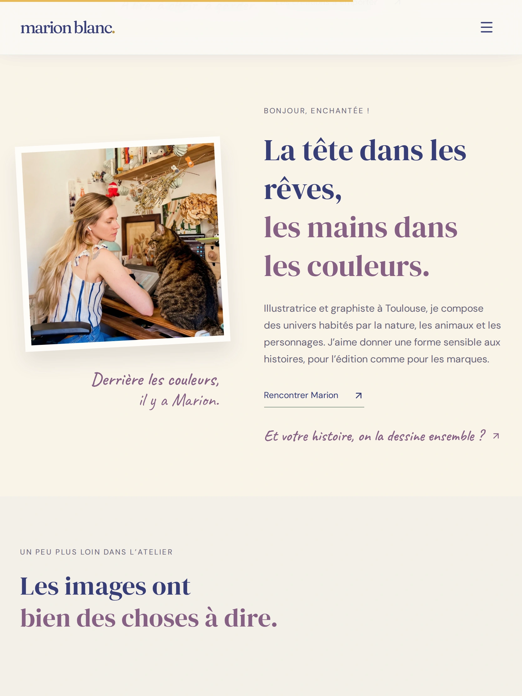 Marion Blanc — La tête dans les rêves,les mains… (tablette)