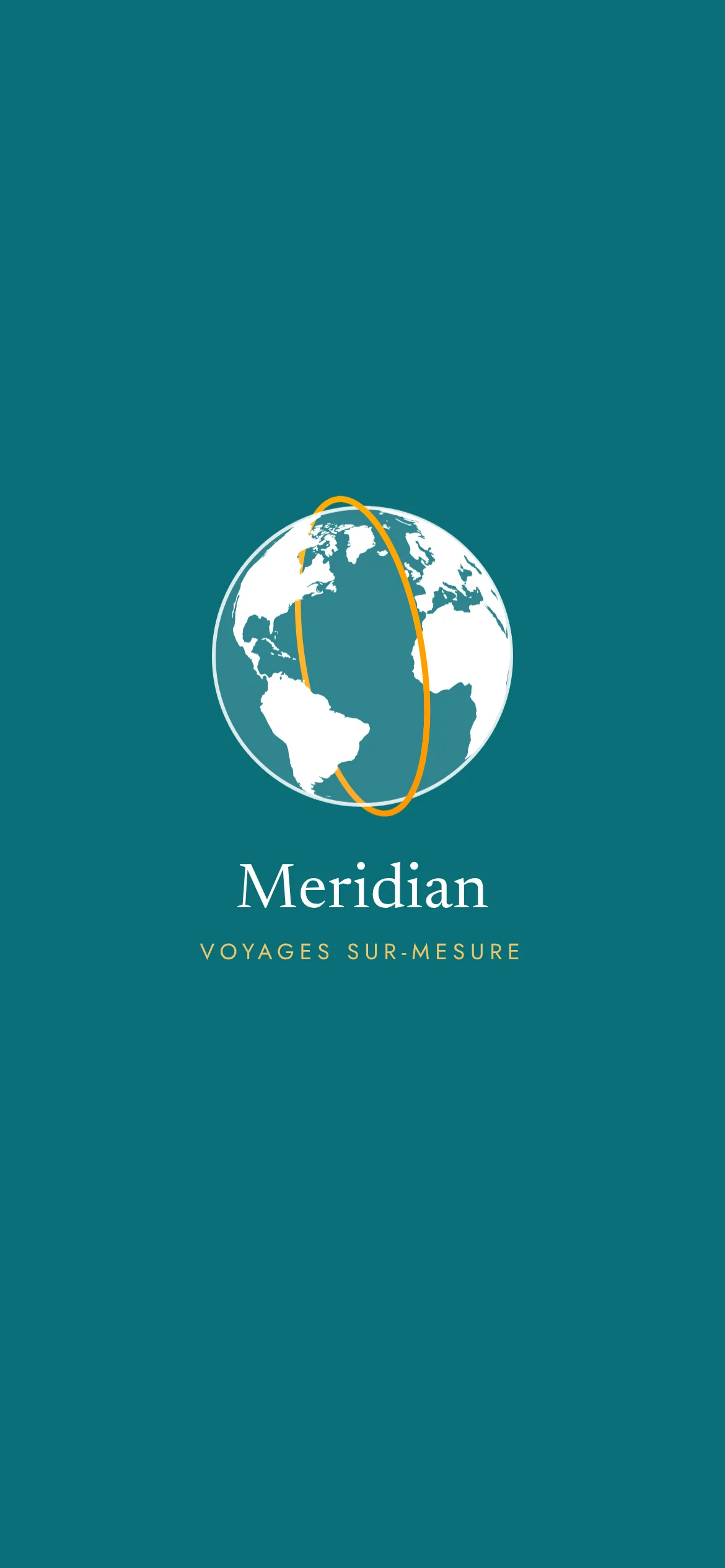 Meridian Voyages — Écran de chargement (téléphone)