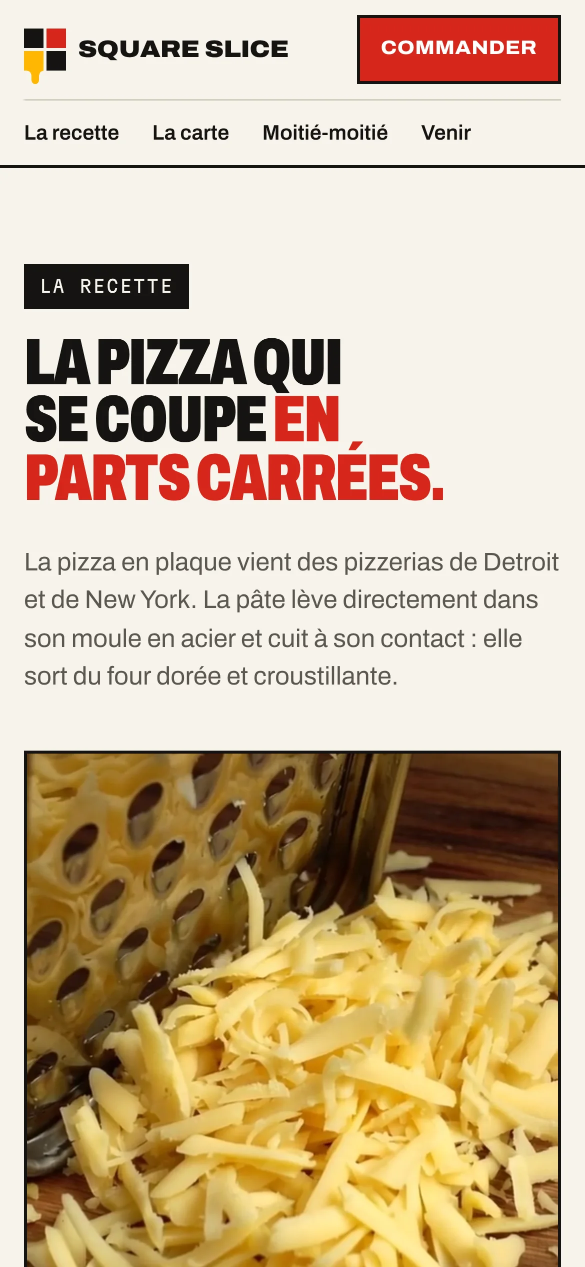 Square Slice — La recette en quatre étapes (téléphone)