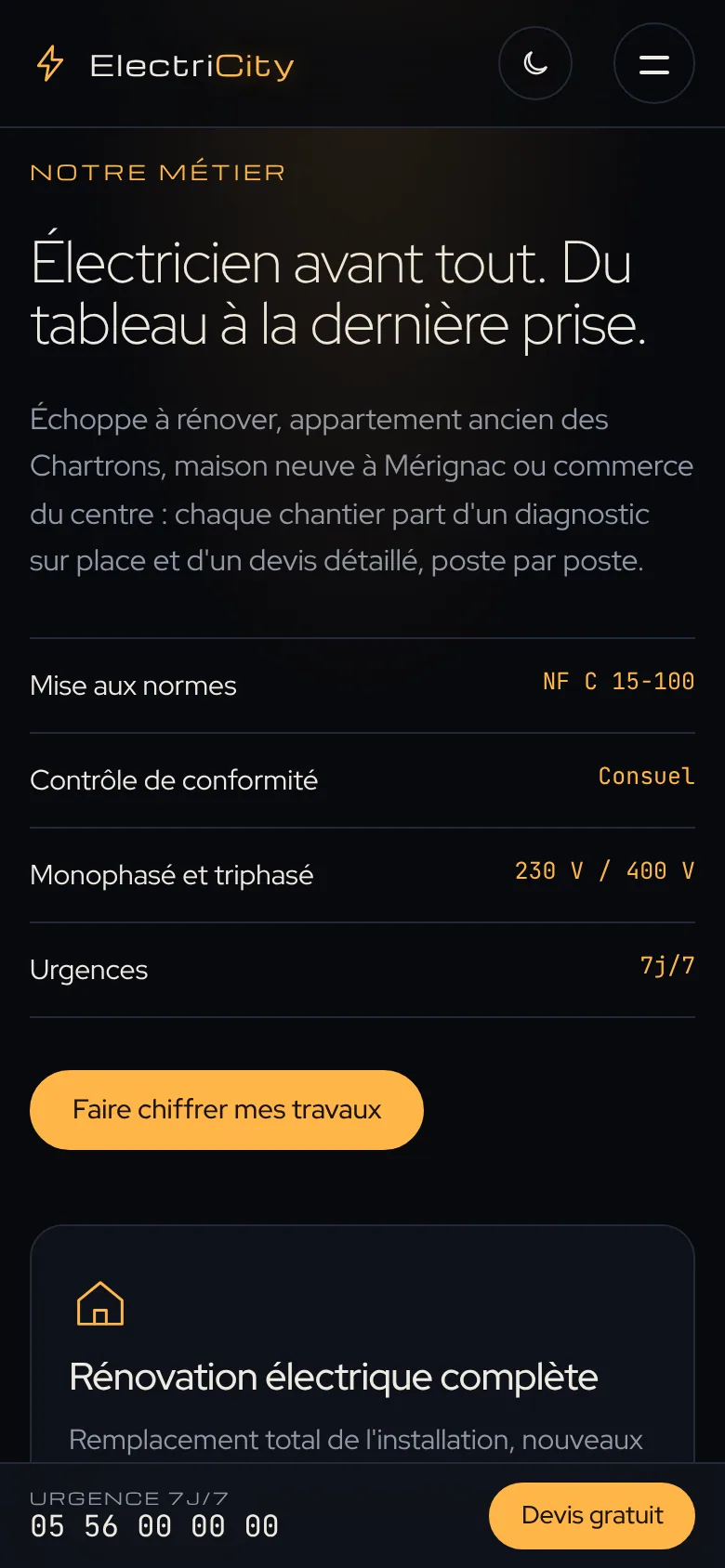ElectriCity — Le métier : les prestations d’électricité (téléphone)