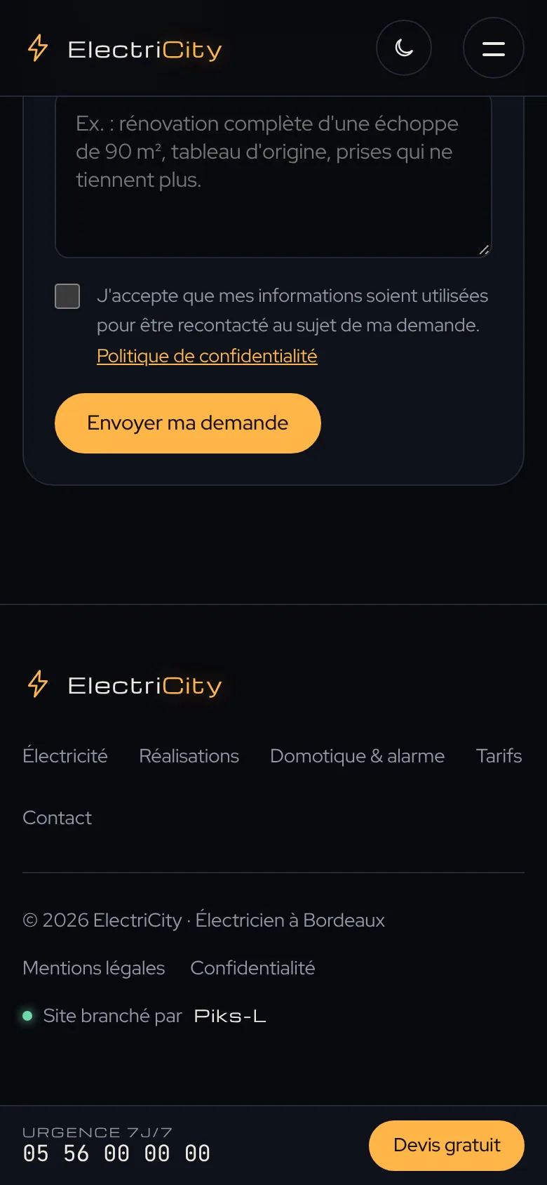 ElectriCity — Le pied de page (téléphone)
