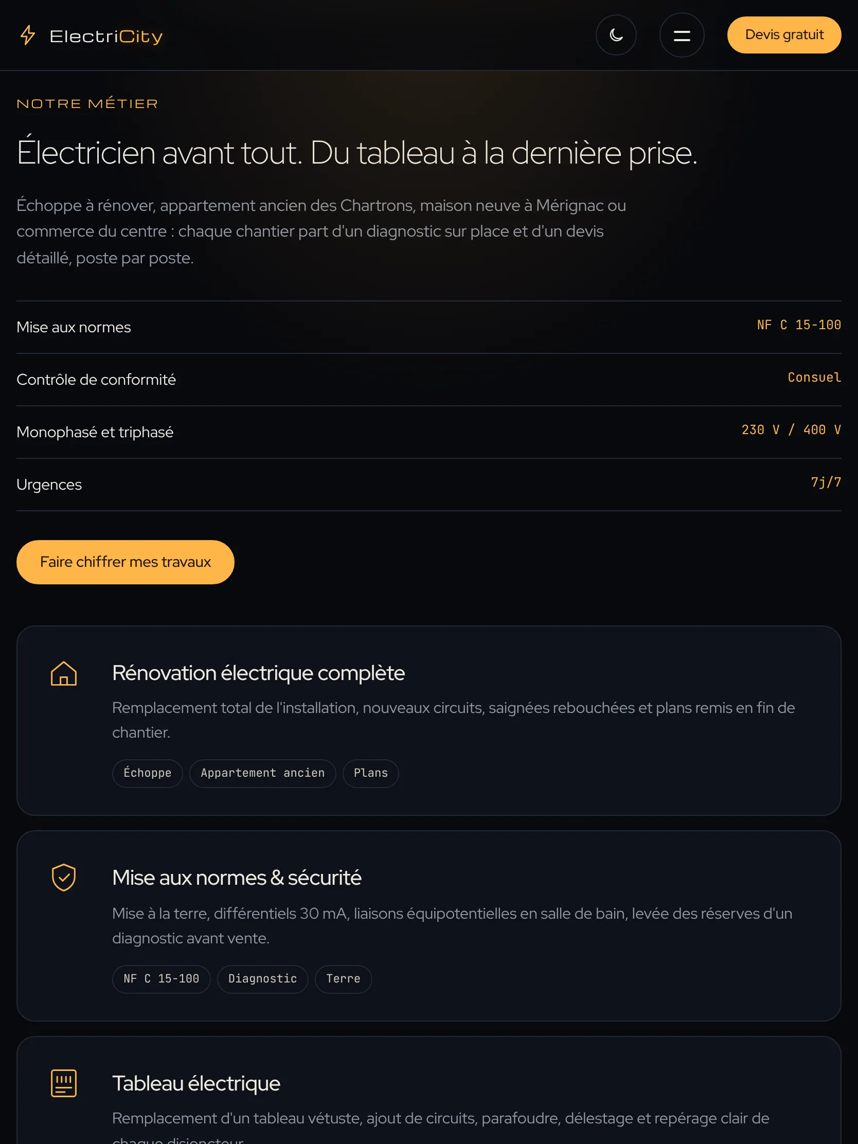 ElectriCity — Le métier : les prestations d’électricité (tablette)