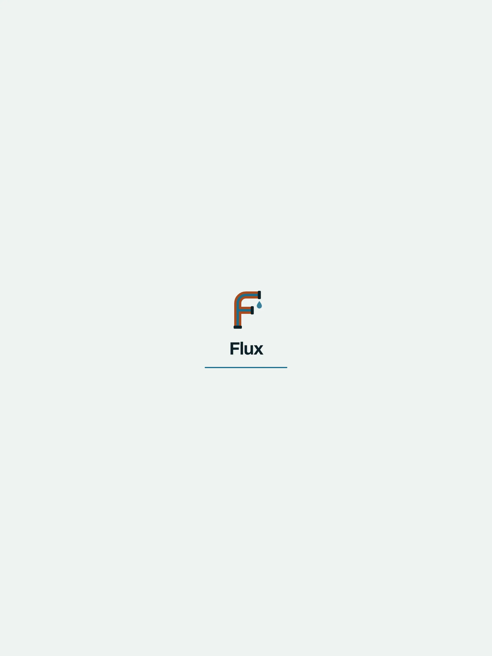 Flux Plomberie — Premier affichage (tablette)