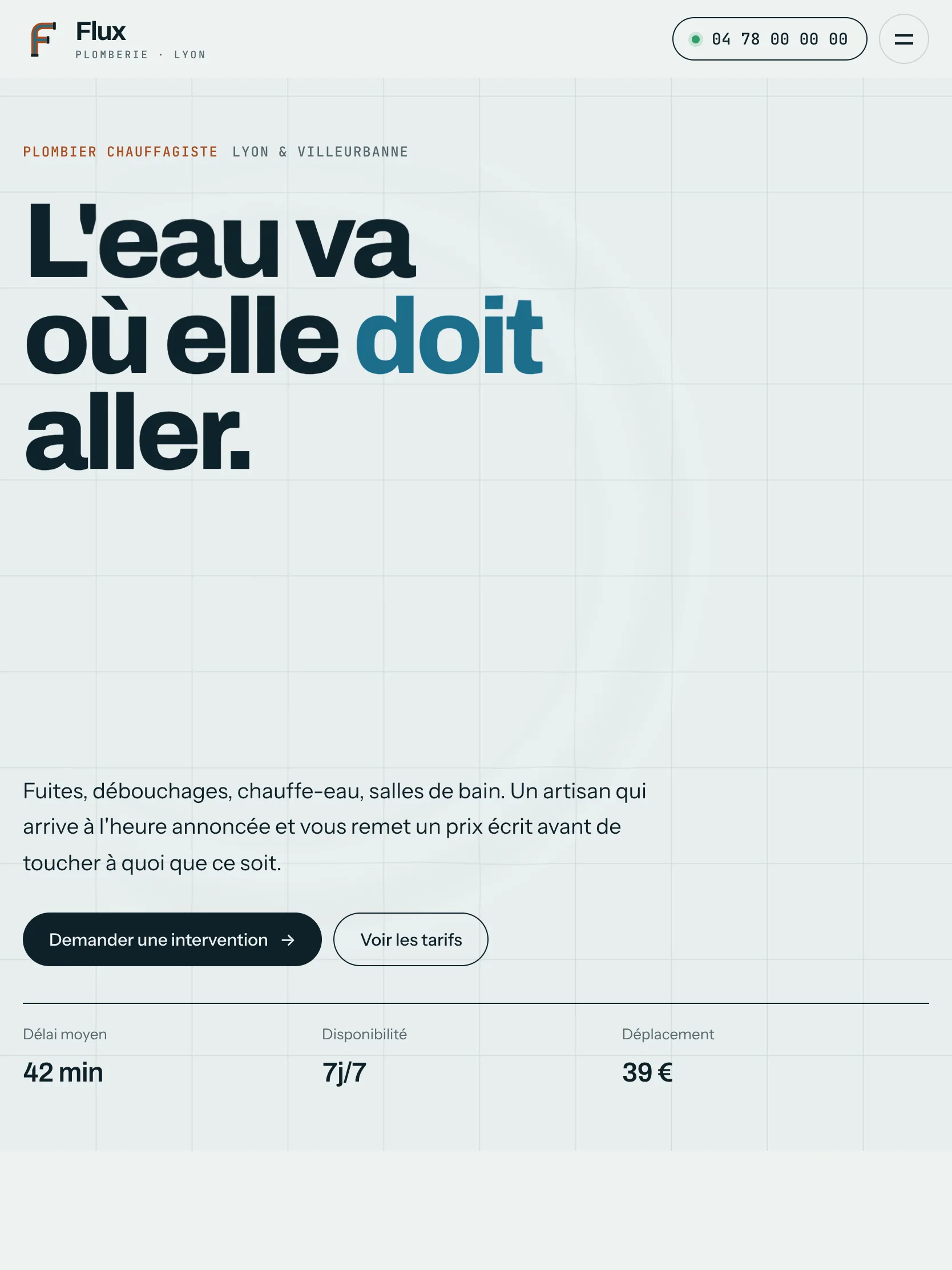Flux Plomberie — Le bassin du héros (tablette)