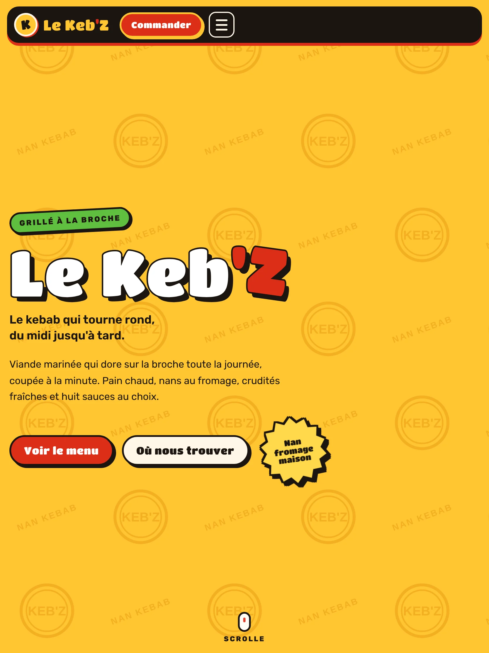 Le Keb'Z — Premier affichage (tablette)