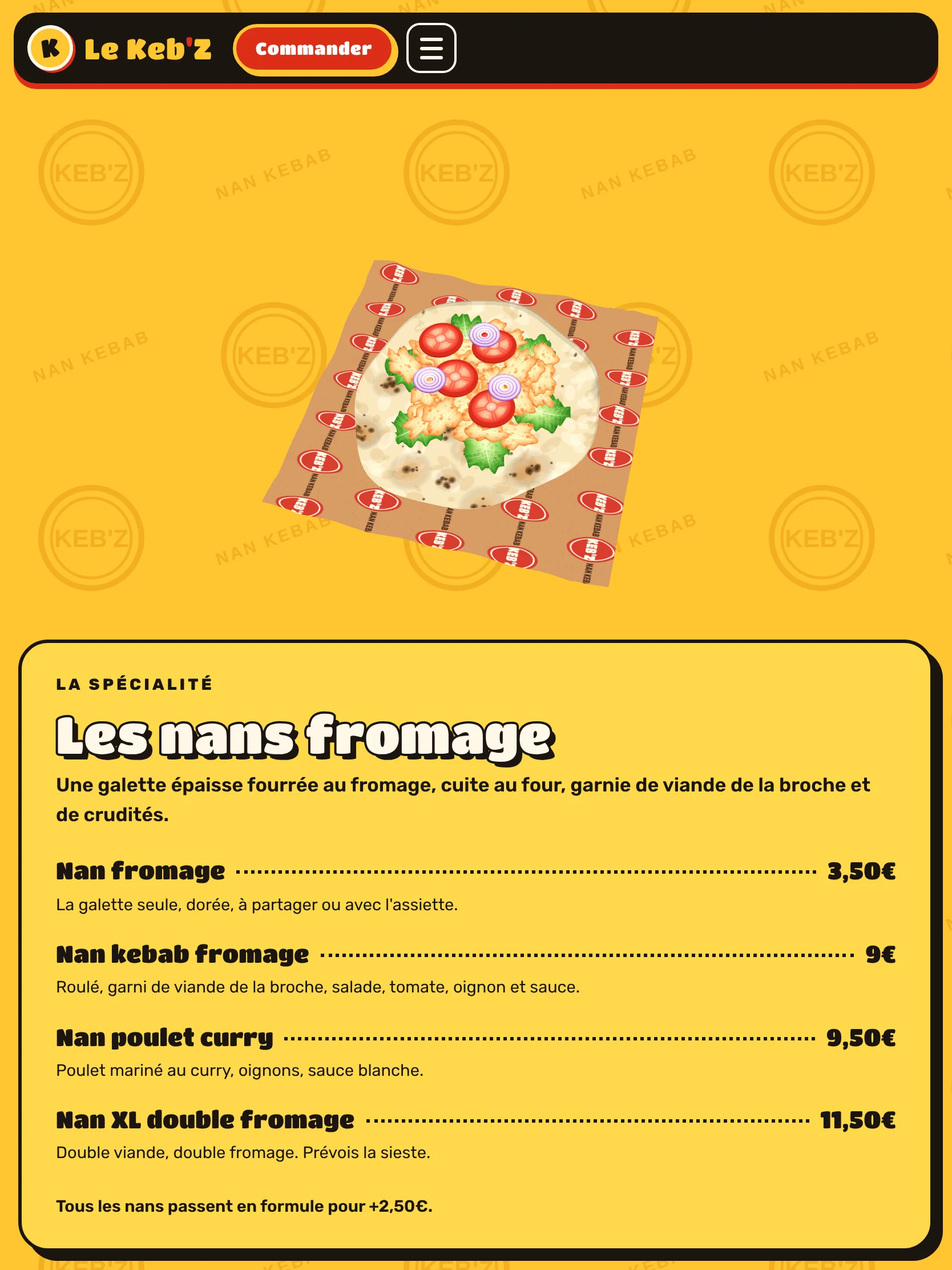 Le Keb'Z — Les nans fromage (tablette)