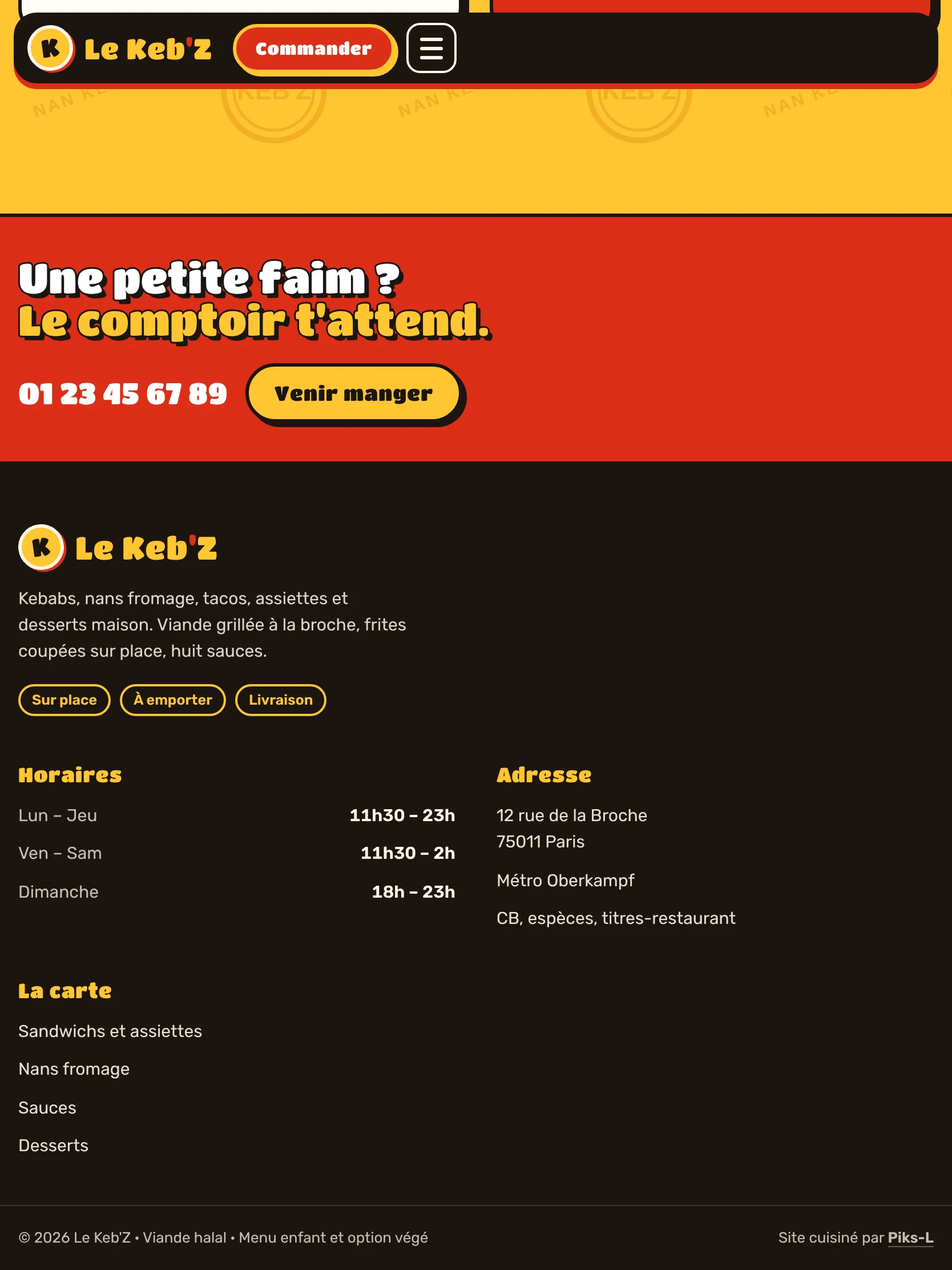 Le Keb'Z — Le pied de page (tablette)