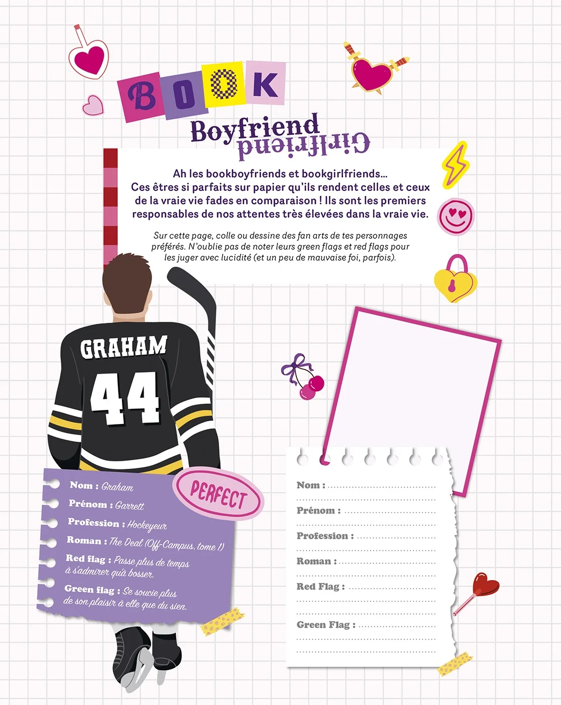 Page Book Boyfriend Girlfriend avec une silhouette illustrée