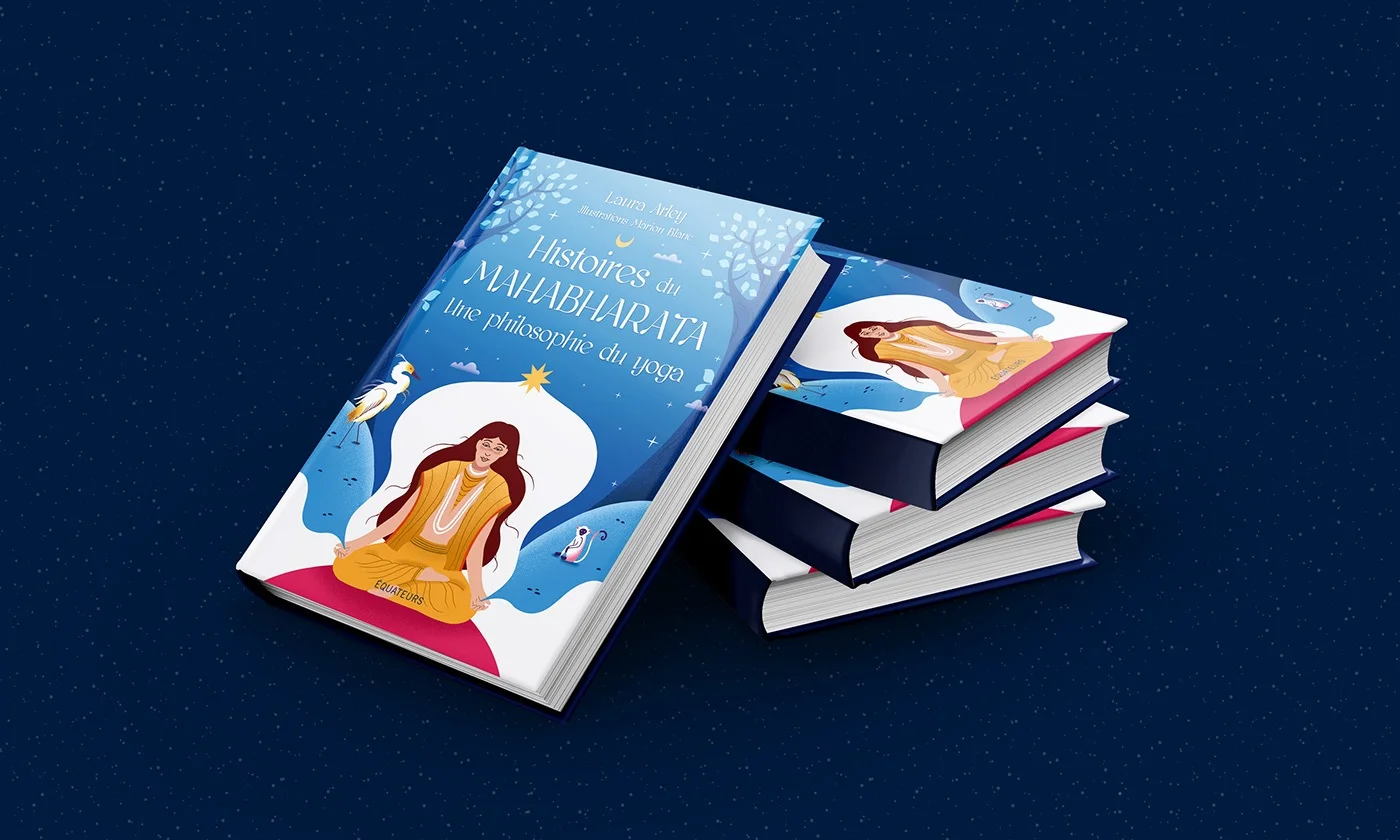 Présentation des livres Histoires du Mahabharata en pile