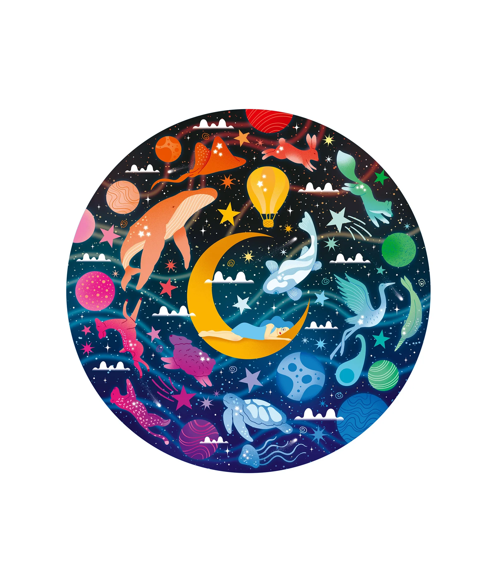 Illustration circulaire complète du puzzle Rêves