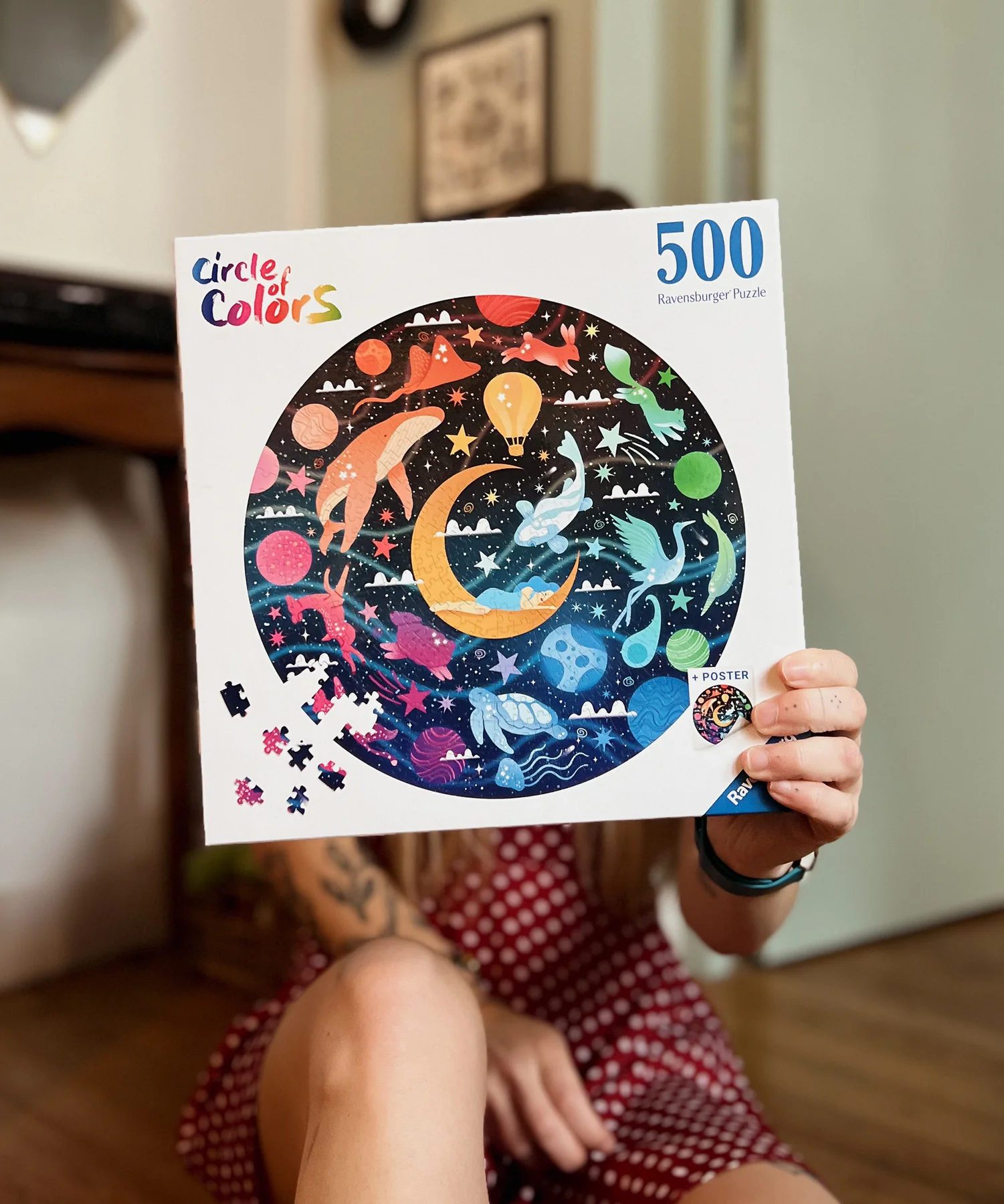 Boîte du puzzle Ravensburger Rêves présentée en main