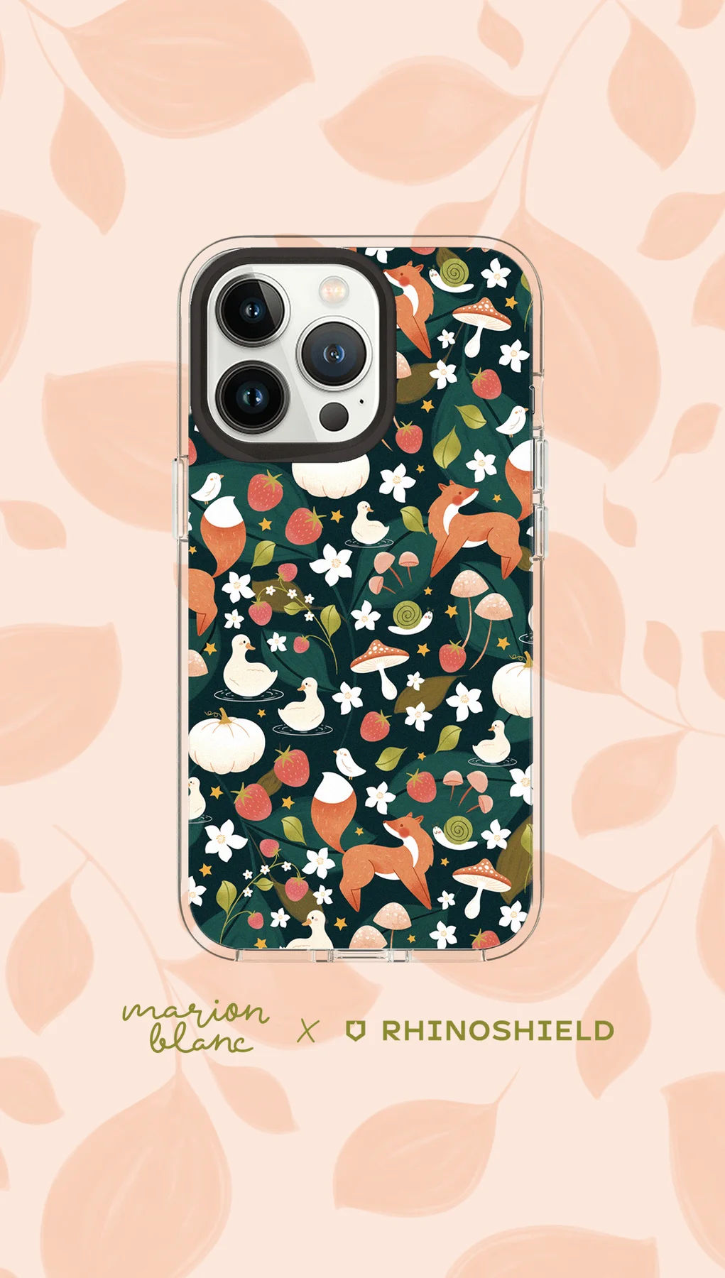 Coque RHINOSHIELD ornée d’animaux et d’étoiles sur un fond sombre